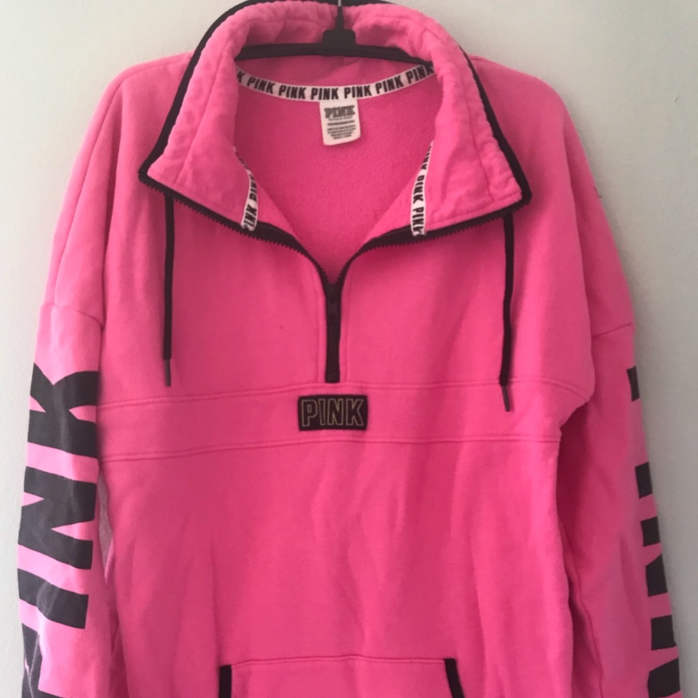 Victoria’s Secret PINK hot pink 1/4 zip!